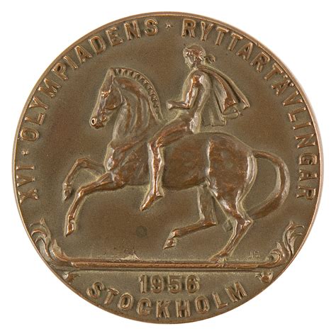 Stockholm 1956 Summer Olympics Equestrian Events Bronze Winner's