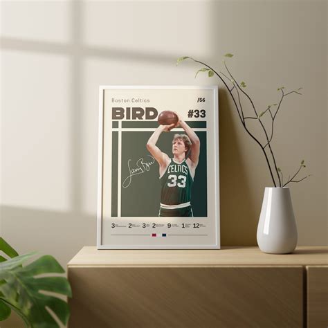 Larry Bird Poster, Boston Celtics, NBA Fans, NBA Poster, Basketball Poster, Sports Poster, Gift ...