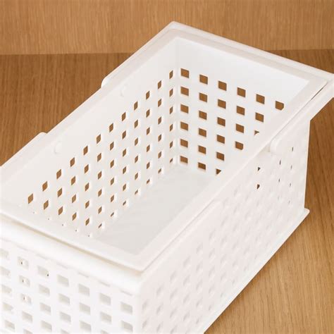 Stackable Plastic Baskets - Set of 2 | West Elm