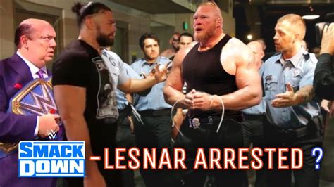 Brock Lesnar Arrested - What Happened After Friday Night Smackdown ? WWE SmackDown, Oct. 22 ...