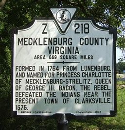 North Carolina - Mecklenburg County - Virginia Historical Markers on ...