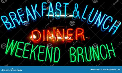 Breakfast Neon Sign stock photo. Image of food, breakfast - 899782