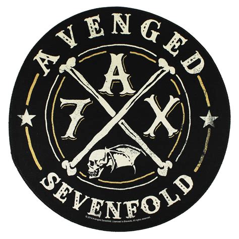 XLG Avenged Sevenfold a7x Band Logo Circle Sew-on Back-patch Metal Fan ...