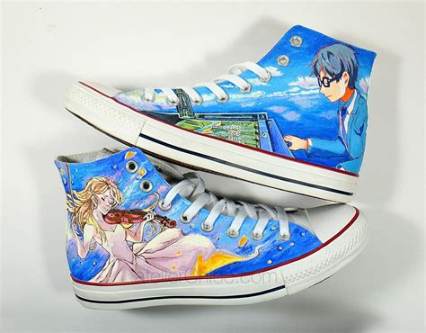 Custom Hand Painted Converse Anime Shoes Music Lovers Sneakers | Etsy