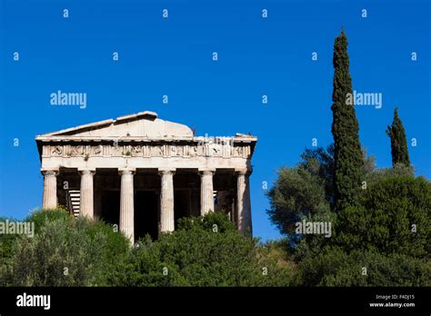 Central Greece, Athens, Ancient Agora, Temple of Hephaestus Stock Photo - Alamy