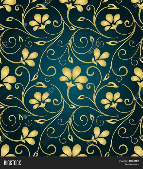 Golden Floral Pattern Vector & Photo (Free Trial) | Bigstock