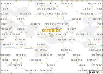 Katowice (Poland) map - nona.net