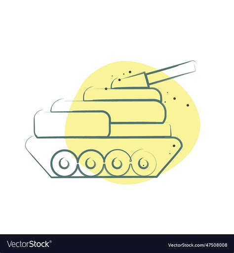 Icon tank related to military symbol color spot Vector Image