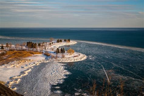 Scarborough Bluffs in the Winter Stock Image - Image of space, colorful ...