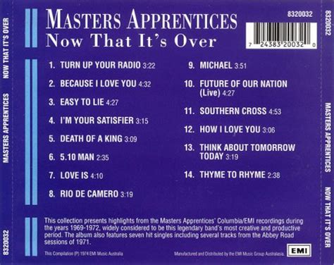 Masters Apprentices - Now That It's Over (Reissue) (1974/1995) DOWNLOAD ...