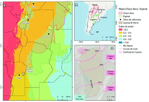 Mapa de Chaco Seco-Espinal argentino. La cuenca de El Morro, en la... | Download Scientific Diagram