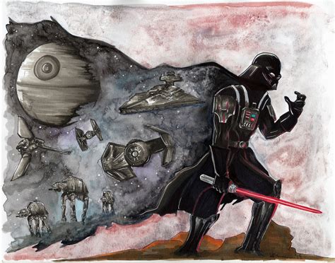 Darth Vader Star Wars Fan Art Print - Etsy