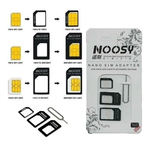 4 In 1 Noosy Micro SIM Adapter w/ nano Adapter and Eject Pin For HTC Samsung LG Motorola Sony ...