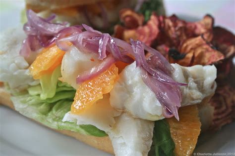 Scrod Sandwiches with Oranges and Caramelized Red Onions | Charlotte Julienne