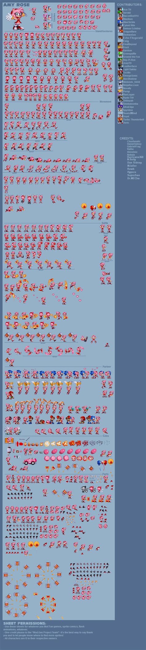 Amy Rose Genesis Sprite Sheet | SexiezPix Web Porn