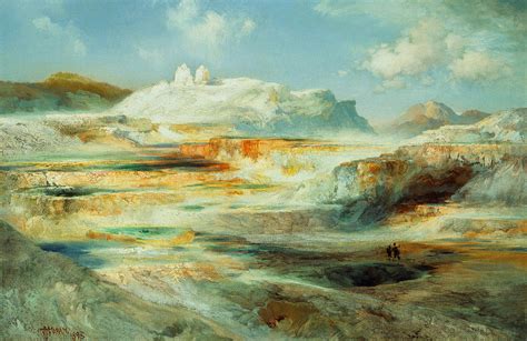 Jupiter Terrace Yellowstone Painting by Thomas Moran - Pixels