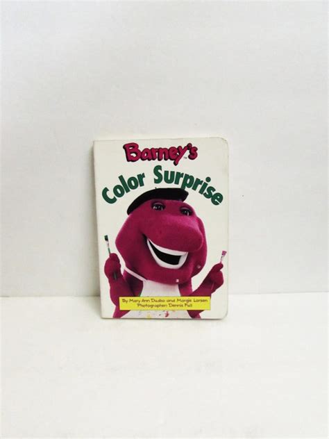 Items similar to Barney's Color Surprise Vintage Board Book By Lyons ...