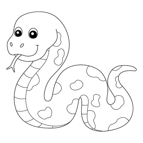 Premium Vector | Snake on ground coloring page isolated for kids