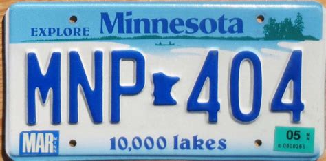 2005 Minnesota vg+ - Automobile License Plate Store: Collectible ...