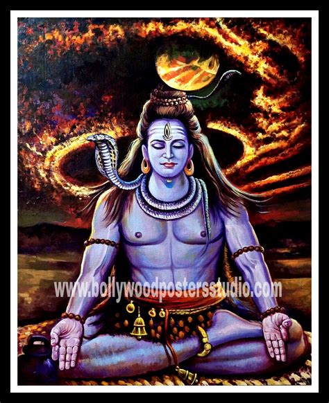 Lord shiva meditation original paintings - Oil Canvas portrait