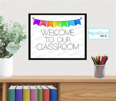 Classroom Welcome Sign Printable, Instant Download Teacher Sign - Etsy