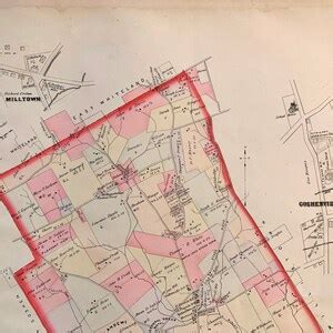 East Goshen Township Map, Original 1883 Chester County Farm Atlas, Goshenville, Breous - Etsy