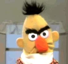 Bert Sesame Street GIF - Bert SesameStreet AngryPuppet - Discover ...