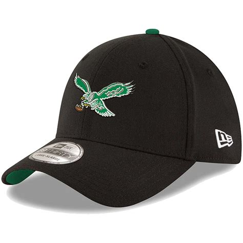 New Era Philadelphia Eagles Black NFL Throwback Basic 39THIRTY Flex Hat