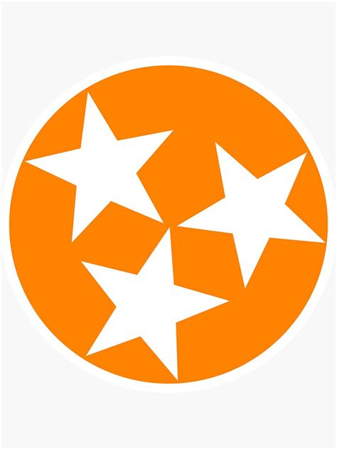 "Tennessee Tri-Star Logo (Orange and White) by Homegrown Threads" Sticker by homegrownthread ...