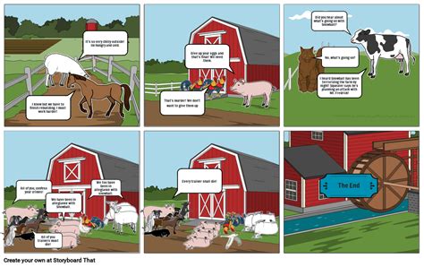 Animal Farm Chapter 7 Storyboard by 4d94078e