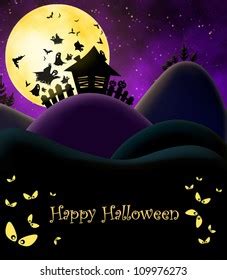 Illustration Halloween Haunted House Stock Illustration 109976273 ...