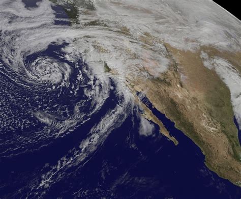 Satellite view of a swirling Eastern Pacific Ocean storm system Poster Print (30 x 25) - Walmart ...