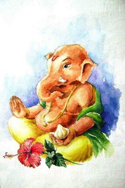 117: Watercolour Painting- Lord Ganesh | Ganesh art paintings, Ganesha painting, Ganesha art