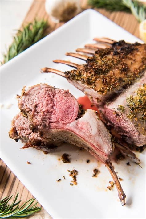 This juicy, tender, medium-rare Rosemary & Garlic Oven Roasted Rack of Lamb is a perfect ...