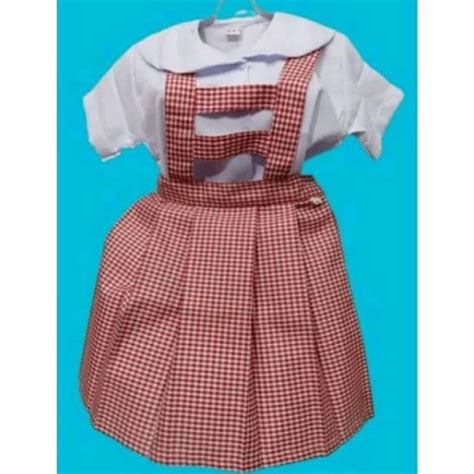 school uniform checkered red set | Shopee Philippines