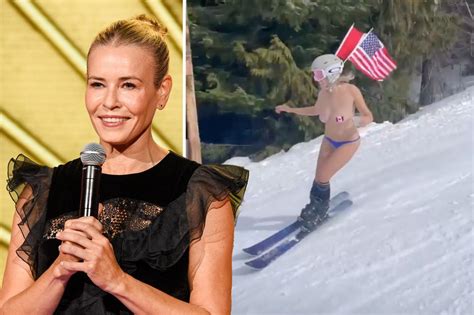 Chelsea Handler celebrates 46th birthday by skiing topless