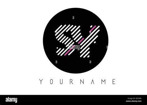 SY Letter Logo Design with White Lines and Black Circle Vector ...