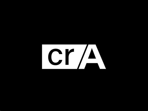 CRA Logo and Graphics design vector art, Icons isolated on black ...