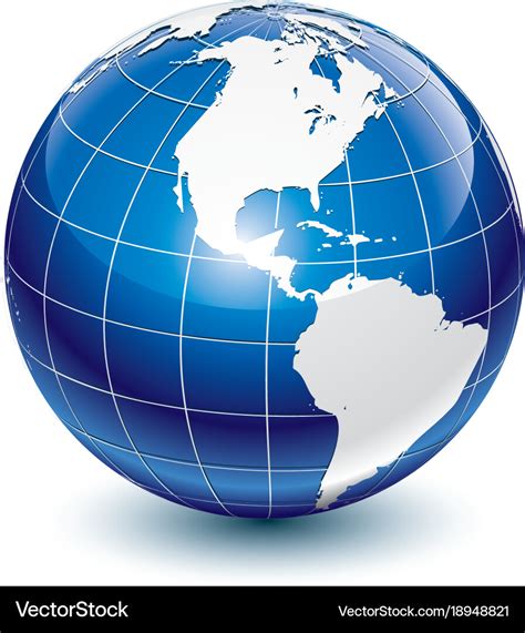 World globe Royalty Free Vector Image - VectorStock