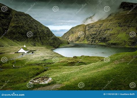 Church in saksun stock photo. Image of building, church - 119318128