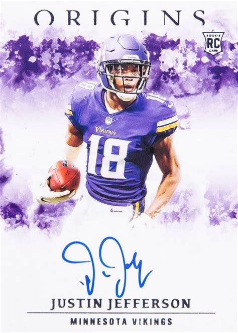 Justin Jefferson 2020 Origins #RA-JE Rookie Autographs Price Guide ...