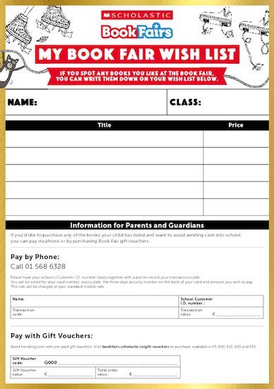 Scholastic Book Fair Wish List Printable - prntbl.concejomunicipaldechinu.gov.co