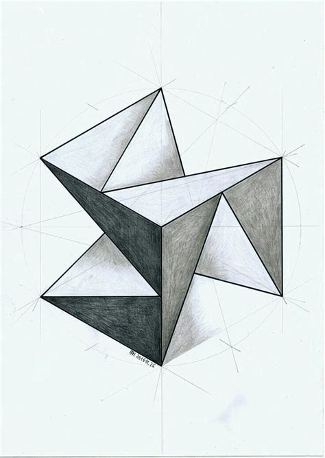 Pin by Joana Romanova on 3D drawings | Geometric art, Geometric drawing, Geometry art