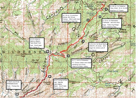 Mt Lemmon Hiking Trails Map - TravelsFinders.Com