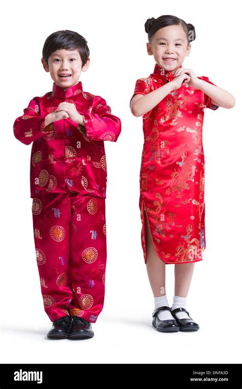 Two chinese children in traditional hi-res stock photography and images ...