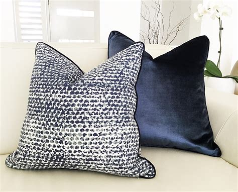 ON SALE Cushions Navy Cushion Cover Navy Pillows Blue and - Etsy Australia