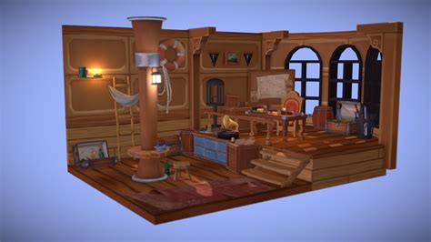 Pirate Captains Quarters - 3D model by Ghost (@coffeeaddictghost) [739e44c] - Sketchfab