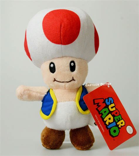 Nintendo Super Mario 8" Plush Toad Stuffed Doll Toy Gift Super Mario ...