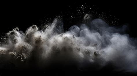 Premium AI Image | Dust isolated on black background