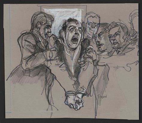 10+ Rare Courtroom Sketches From Most Infamous Trials Where No Cameras Were Allowed | DeMilked